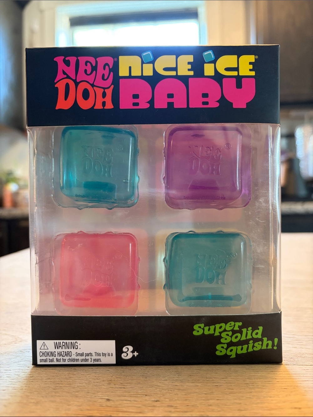 SCHYLLING | NeeDoh Nice Ice Baby Super Solid Squish Set - Teal, Purple, Pink